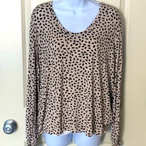 Animal print long sleeve top